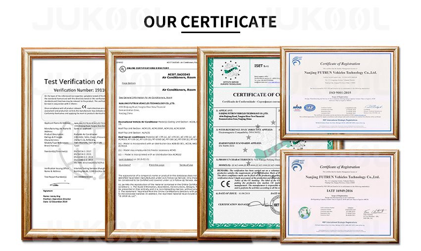 Certificates of truck air conditioner Certificates of truck air conditioner