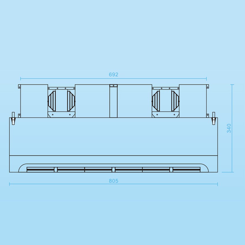 Dimension of car air conditioner evaporator unit Dimension of car air conditioner evaporator unit